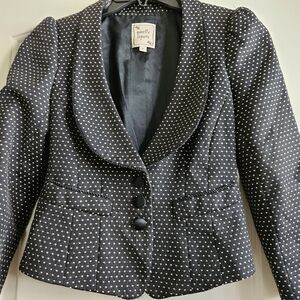 Vintage Nanette Lepore Black/Cream Wool Jacket Size 0